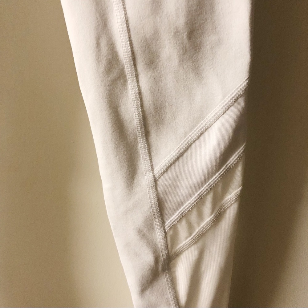 ALO Yoga Elevate High-Waisted Leggings White Sheer Athleisure - Picture 3 of 12